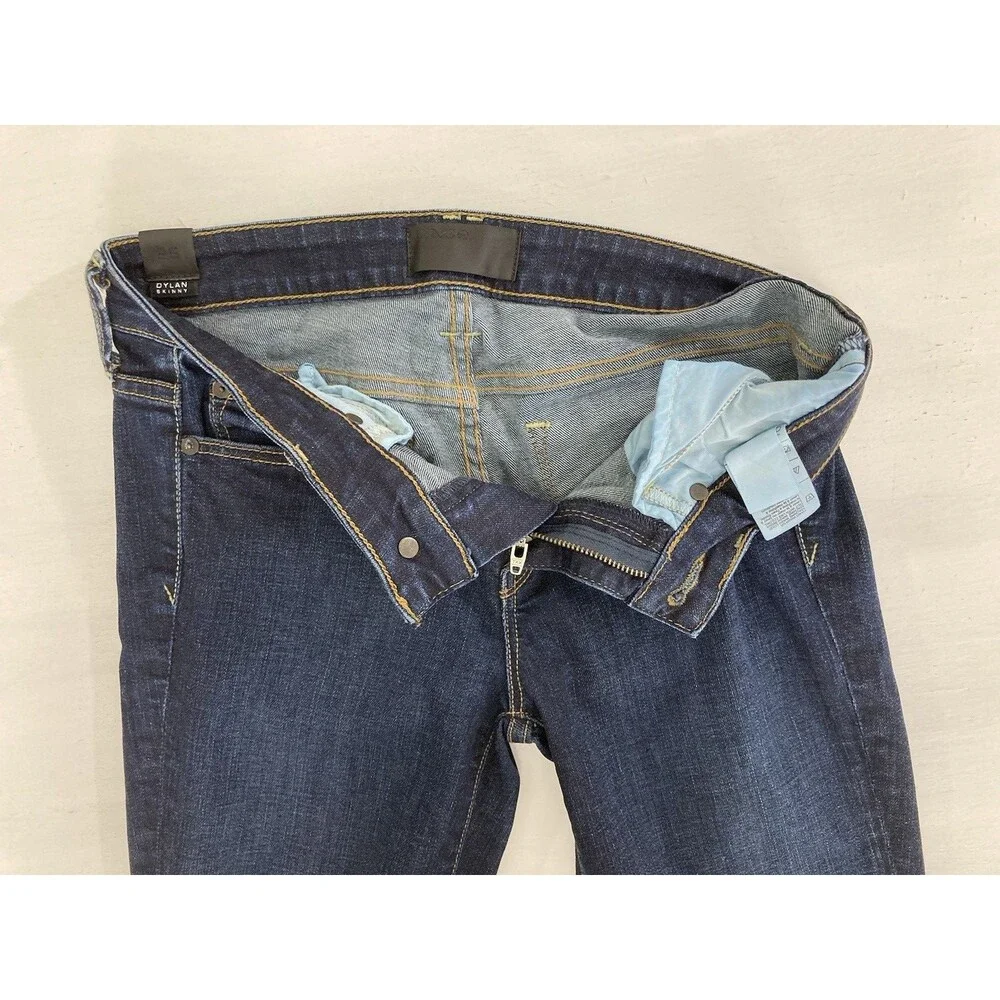 Vince Dylan Skinny Jeans Womens 25 Blue Low Rise Stretch Denim DV195-2096 USA